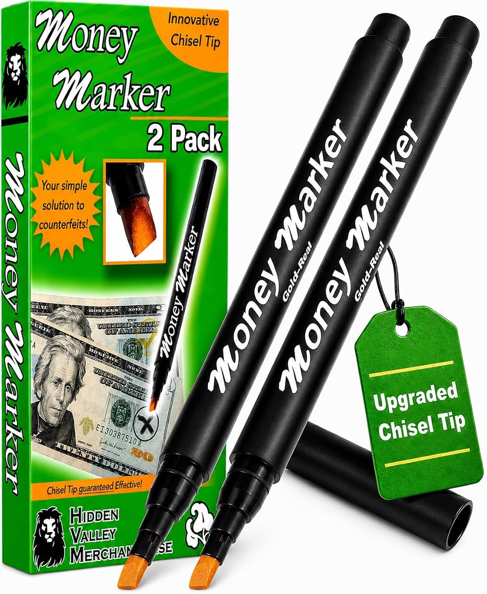 Counterfeit Money Detector Pen (2 Pack)