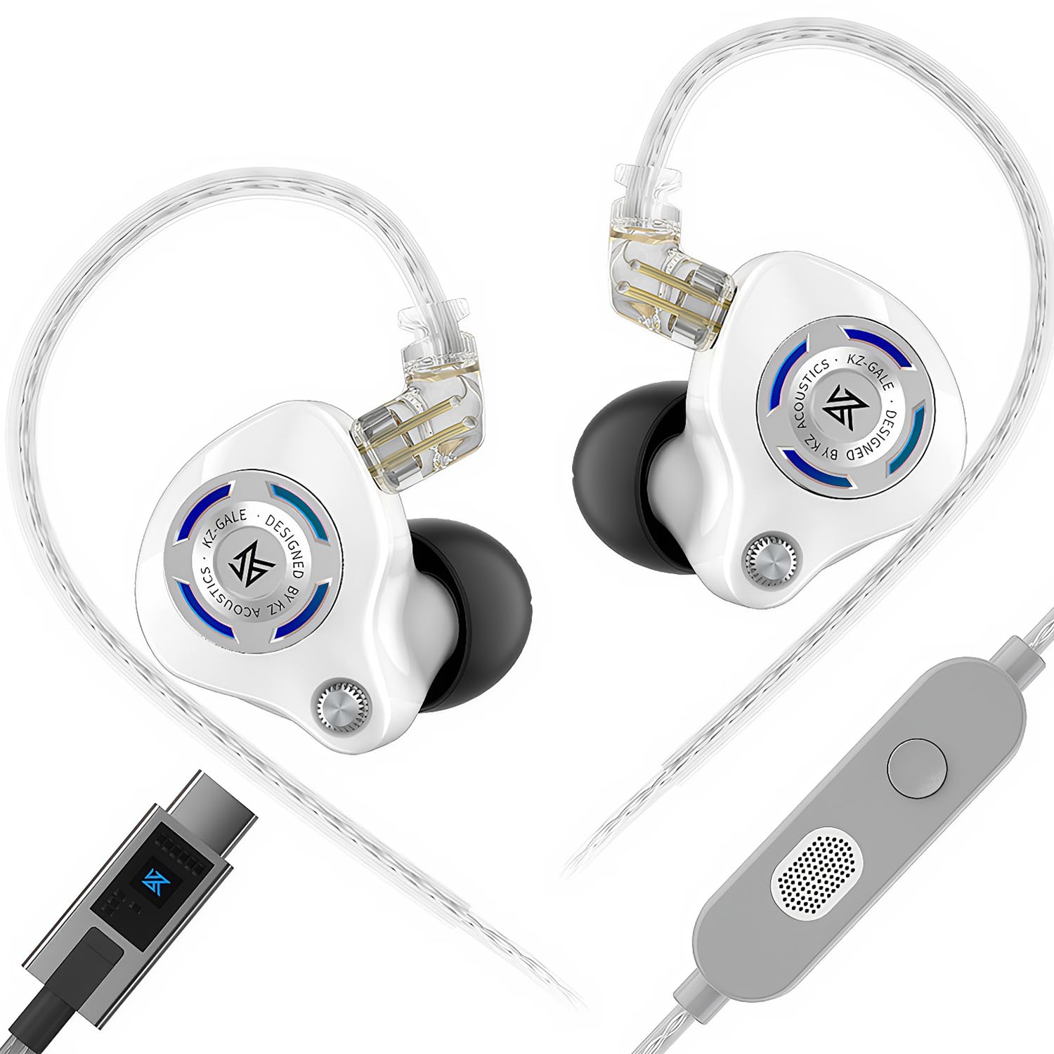 【GALE SEE FIORE】♥️ KZ-Gale Earbuds – in-Ear Headphones with Ergonomic Design, Stereo