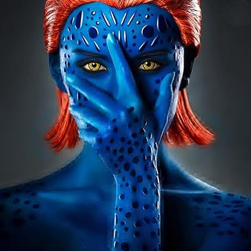 Miniatura 4 de MEICOLY Pintura corporal azul para rostro y cuerpo, negro, pintura facial azul real, palo deportivo Eyeblack Stick Softbol Fútbol Béisbol Lacrosse,