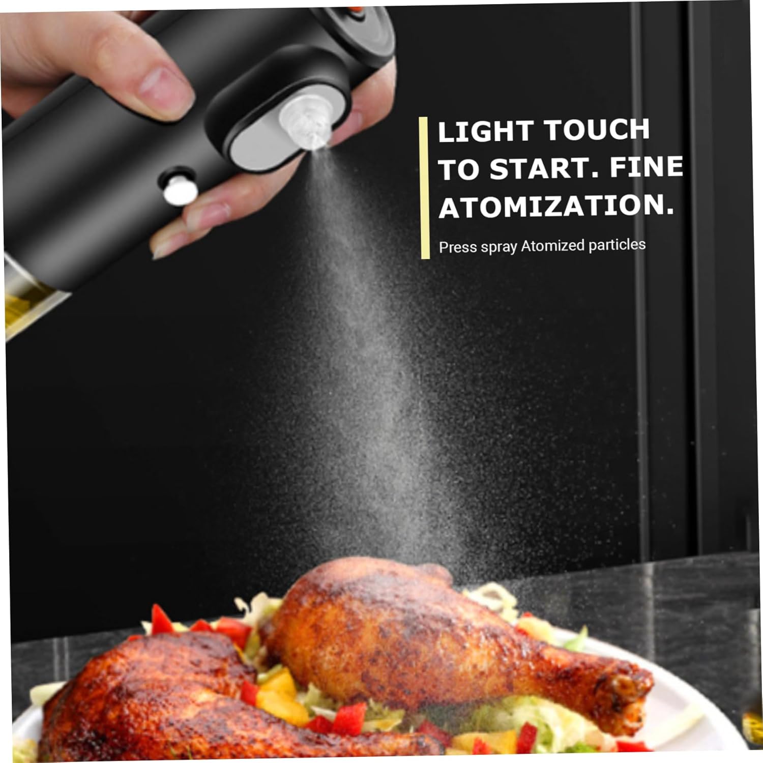 Butter Sprayer, 200ml 2 Modes Continuous Spraying Olive Oil Dispenser Bottle, Detchable Visible Popcorn Butter Dispenser for Air Fryer, Barbecue Oil Sprayer