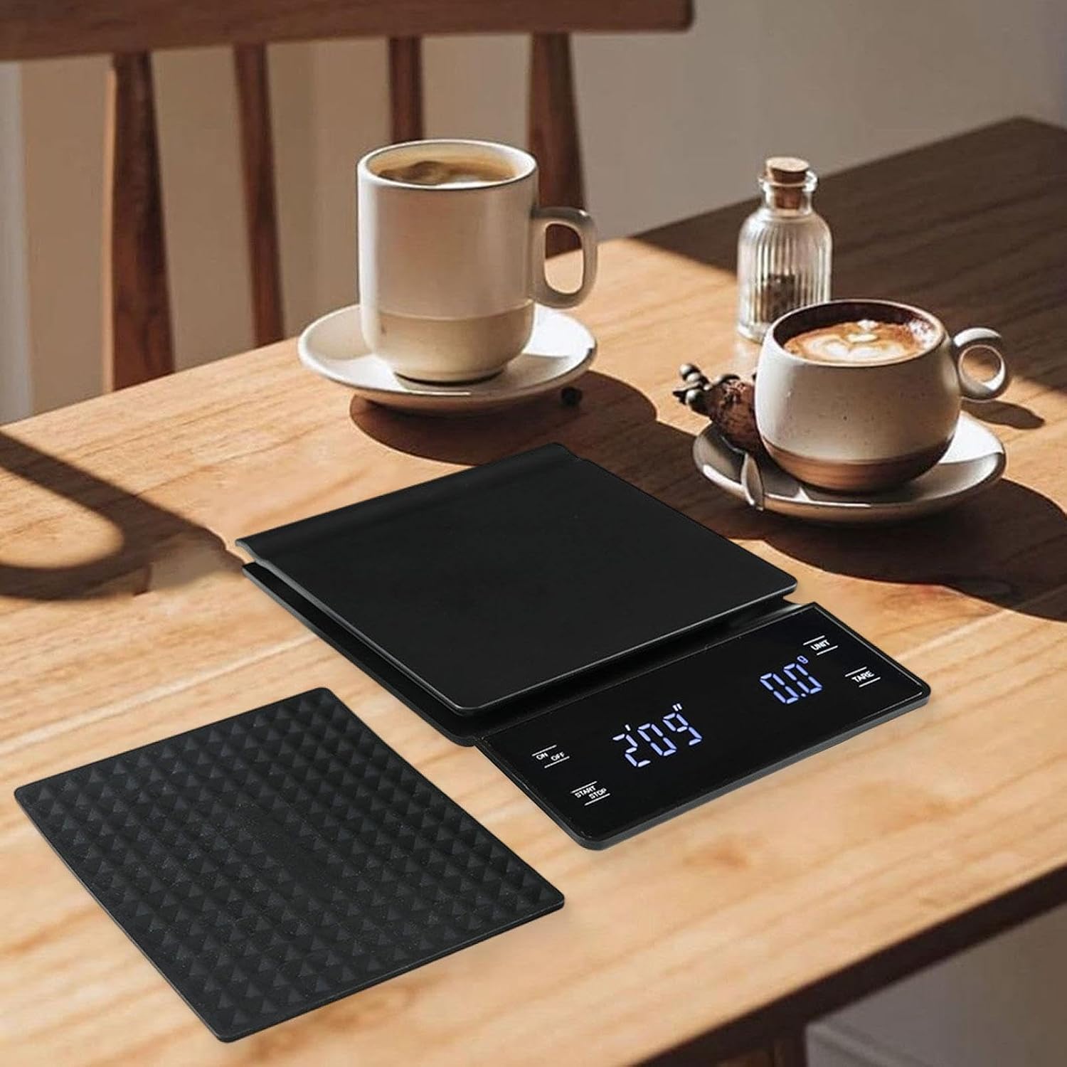 Kitchen Scale with Timer Multifunctional and Coffee for Food Preparation for Cafes Bakeries Home Shops and