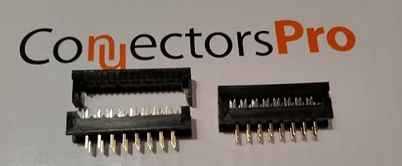 IDC 2X8 16 Pins 2.54mm Male Dual Row Transition Plugs for 1.27mm Flat Ribbon Cable, 10-Pack FD 16P