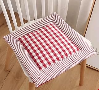 Cojín Para Silla De Rejilla, Cojín Para Silla De Estudiante De Algodón Y Lino, Cojín Para Pedos, Cojín Para Silla De Comedor Fino Y Transpirable Universal Para Todas(Size:PACK OF 6,Color:Rojo)