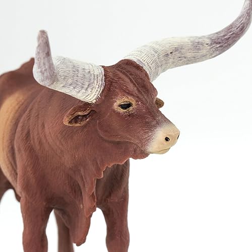 Miniatura 6 de Safari Ltd. Watusi Figura de toro  Figura detallada de plástico de 6 pulgadas  Divertido juguete educativo de granja para niños, niñas y niños a