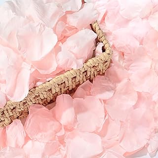 380 Pieces Real Light Pink Rose Petals Dried Rose Flower Petals for Wedd...