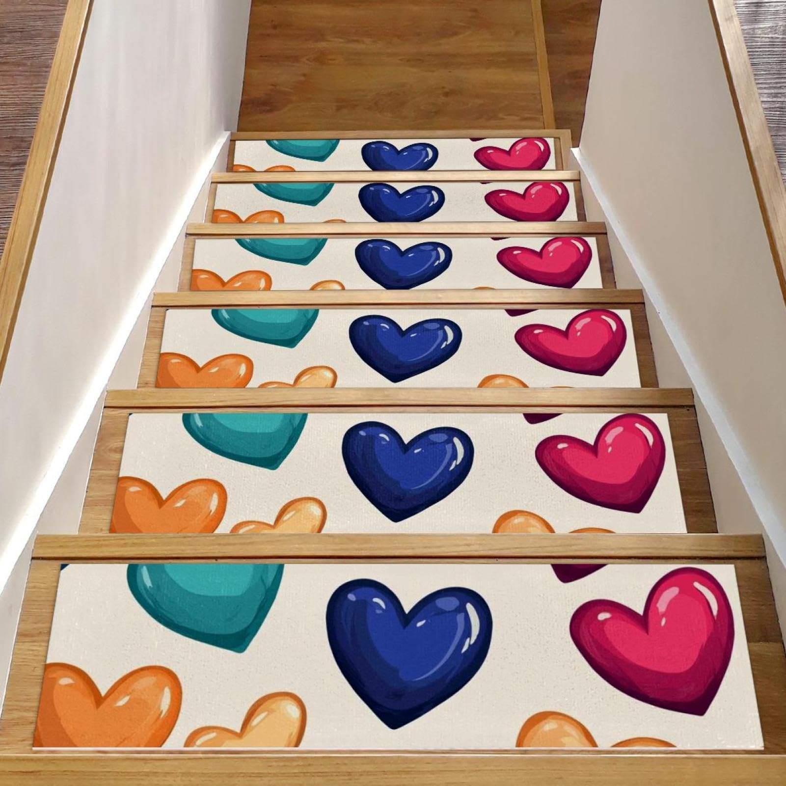 Tapis de marche d'escalier antidérapant intérieur résistant en bois