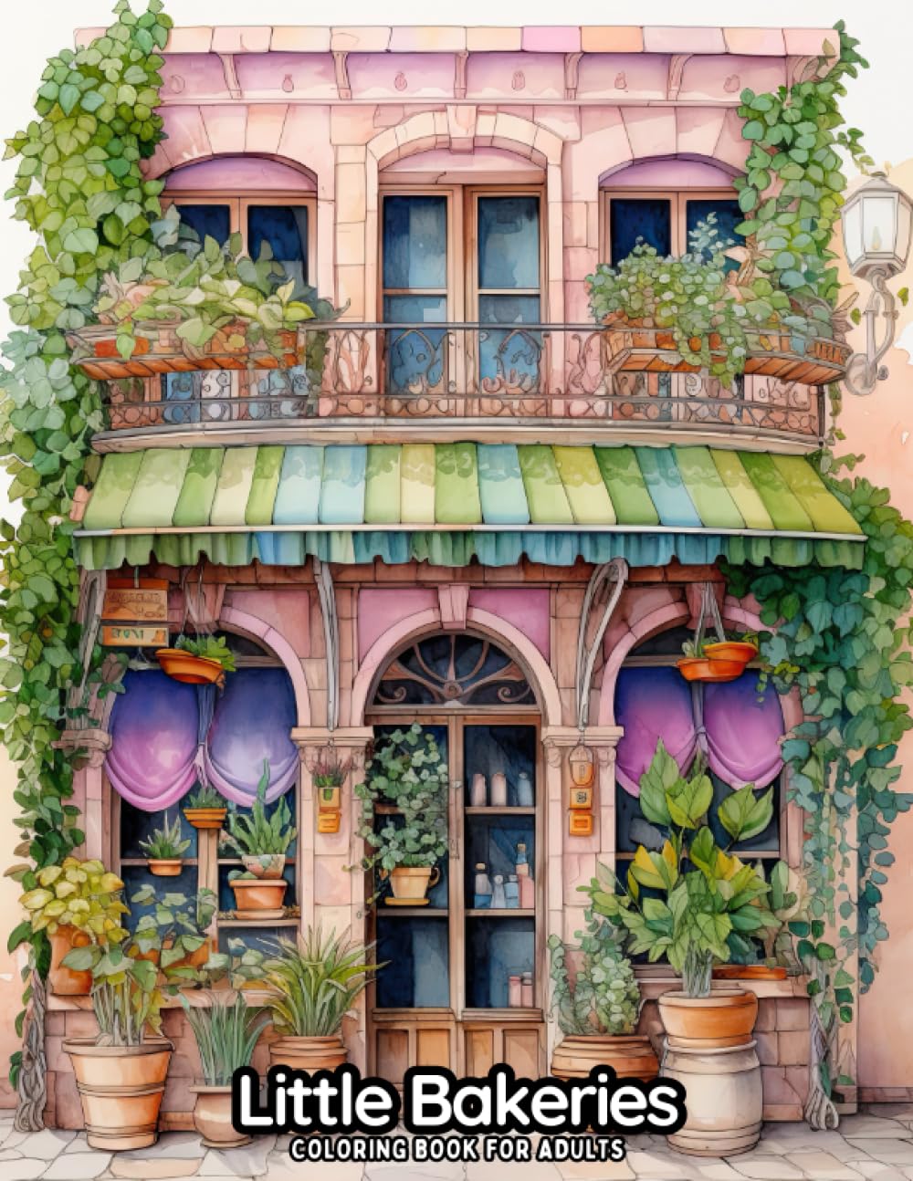 Little Bakeries: Coloring Book for Adults (Vibrant Village)