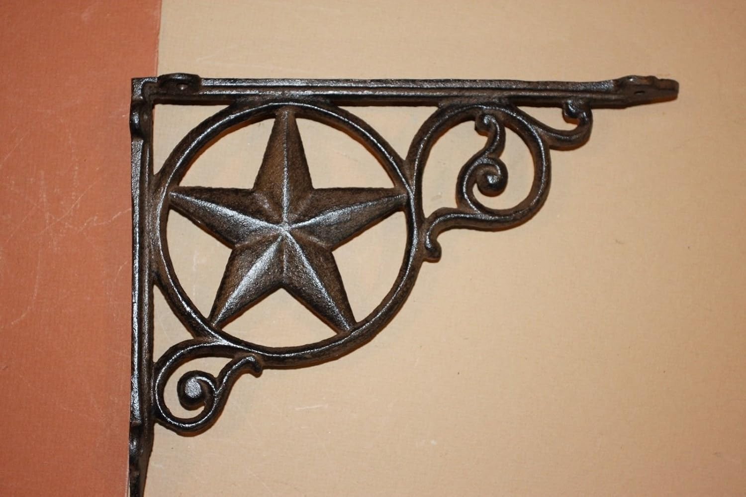 Set of 4 Lone Star Shelf Brackets Heavy Cast Iron 9 inch x 6 1/2 inch Volume Priced, B-19