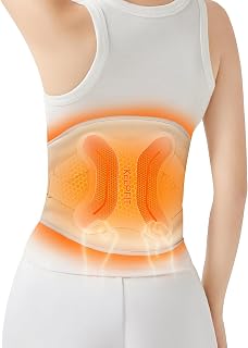 Cordless Heating Pad for Back Pain Relief: MAXwarm 4.0[2025 Upgraded], Electric Heat Pad with Massager for Period Cramps, Extra Large 65", 8000mAh Battery, Gift for Women Men(Beige)