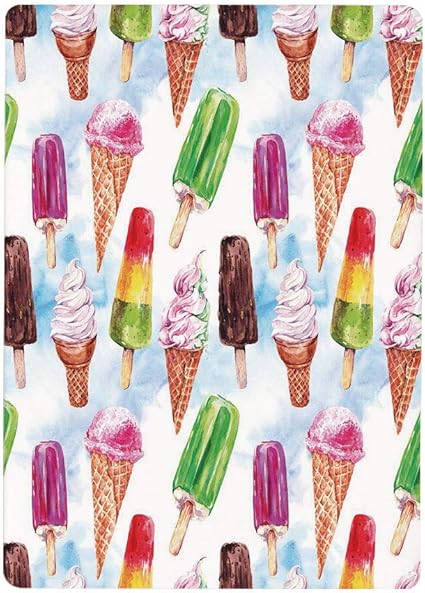 Amazon 壁紙 絵画風ポスター はがせるシール式 アイスクリームの装飾 ラズベリーキウイフレーバーディスプレイとシュールなエキゾチックな アイスクリームモチーフ 多色30x40cm ウォールペーパー シール 模様替え 剥がせる ヨーロッパ 風景 景色 海 お洒落 で