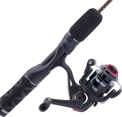 Ugly Stik Combo de carrete giratorio de hielo y caña de pescar GX2
