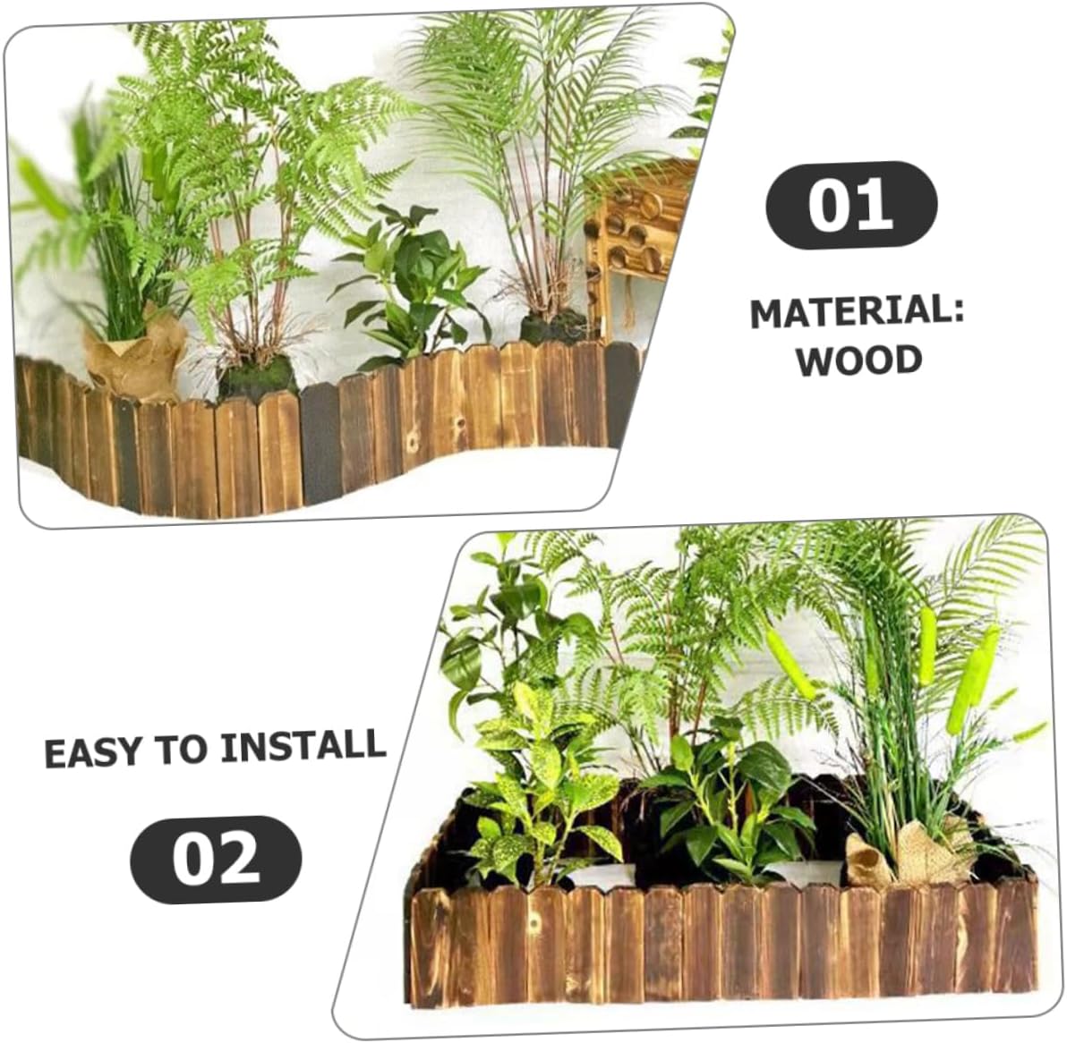 Garden Edging Border Fence Flexible Lawn Decor Corrosion-Resistant Height for Flower Beds and Pathways Easy to Install Edging for Outdoor Spaces