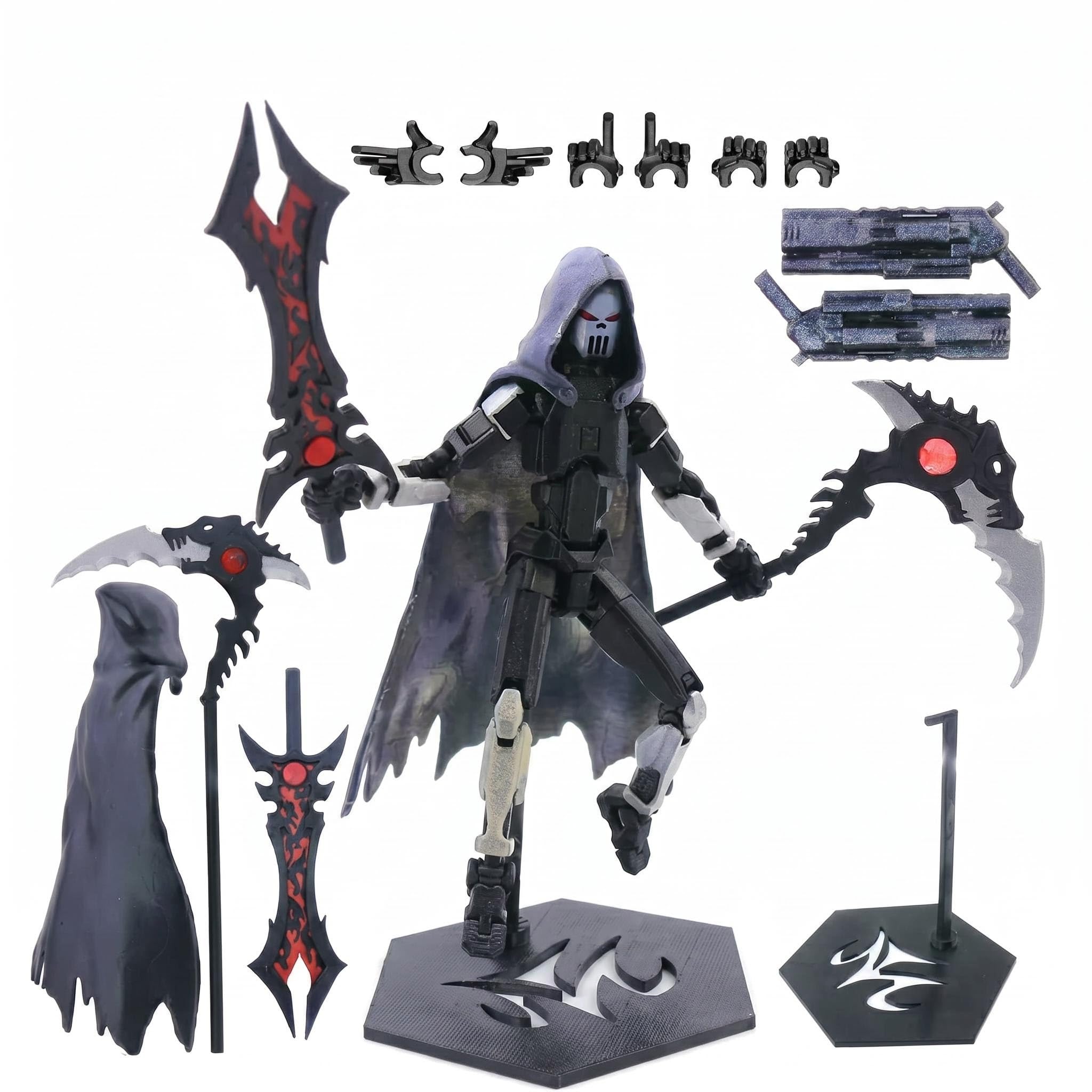 DiiWmme T13 Action Figure​,3D Printed Titan 13 Reaper Cloaked​ Multi-Jointed Movable Robot Toy,Assembled Completed Game Character​ Desktop Decoration​ Photography Prop​ for Collectors (C) — image 1