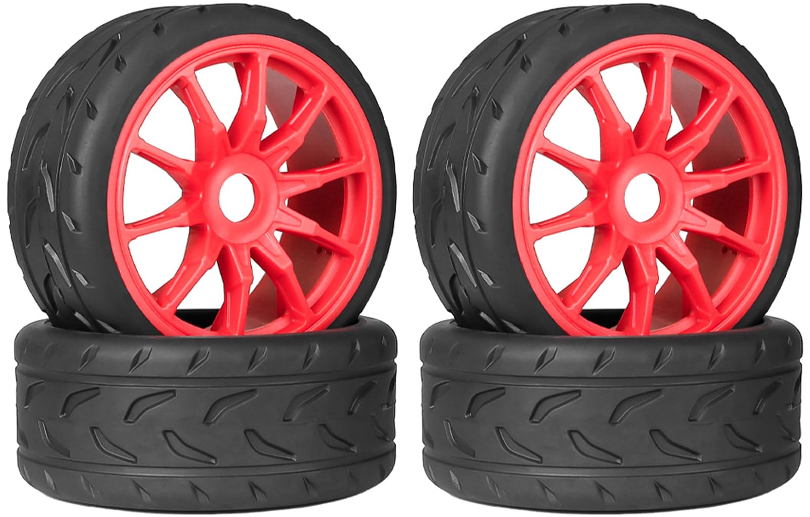 RcThjia On Road Tire Tyre 17mm Wheel Rims for Arrma 1/7 Infraction Limitless Felony FS Racing Model GT RC Car Upgrade On Road Tyre 4Pcs One Set(4 Big)