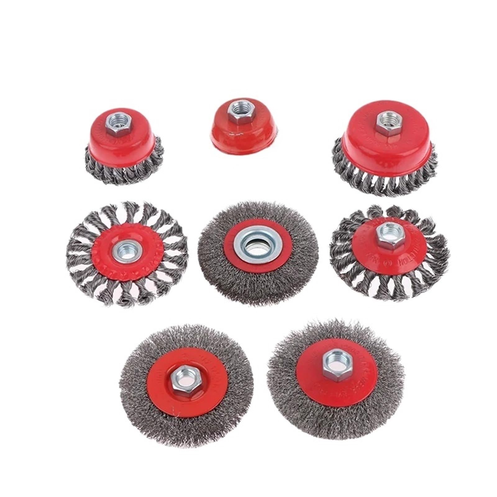 Disques à brosse métallique, Brosse en fil d'acier torsadé 75mm/100mm M14, retrait rouge for meuleuse d'angle(A2)