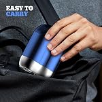 Mini Shaver électrique double, 2026 Shaver de poche de mise à niveau de modèle portable, USB Razeurs électriques rechargeables étanches pour la maison et le voyage (bleu)