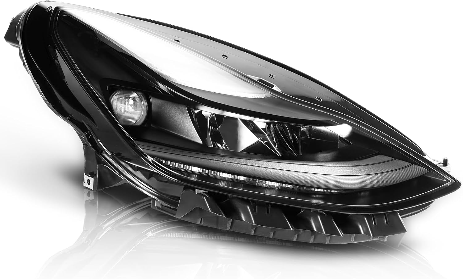 Full LED Headlight Fit for 2021-2023 Tesla Model Y/2021 2022 2023 Tesla Model 3 Assembly Base Mayor Performance Long Range Standard Estandar, 1514953 151495300C Right Passenger Side Headlights