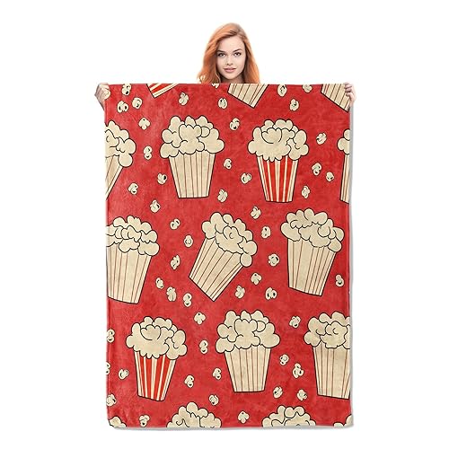 Movie Popcorn Blanket Gifts for Women Girls Adults Kids Soft