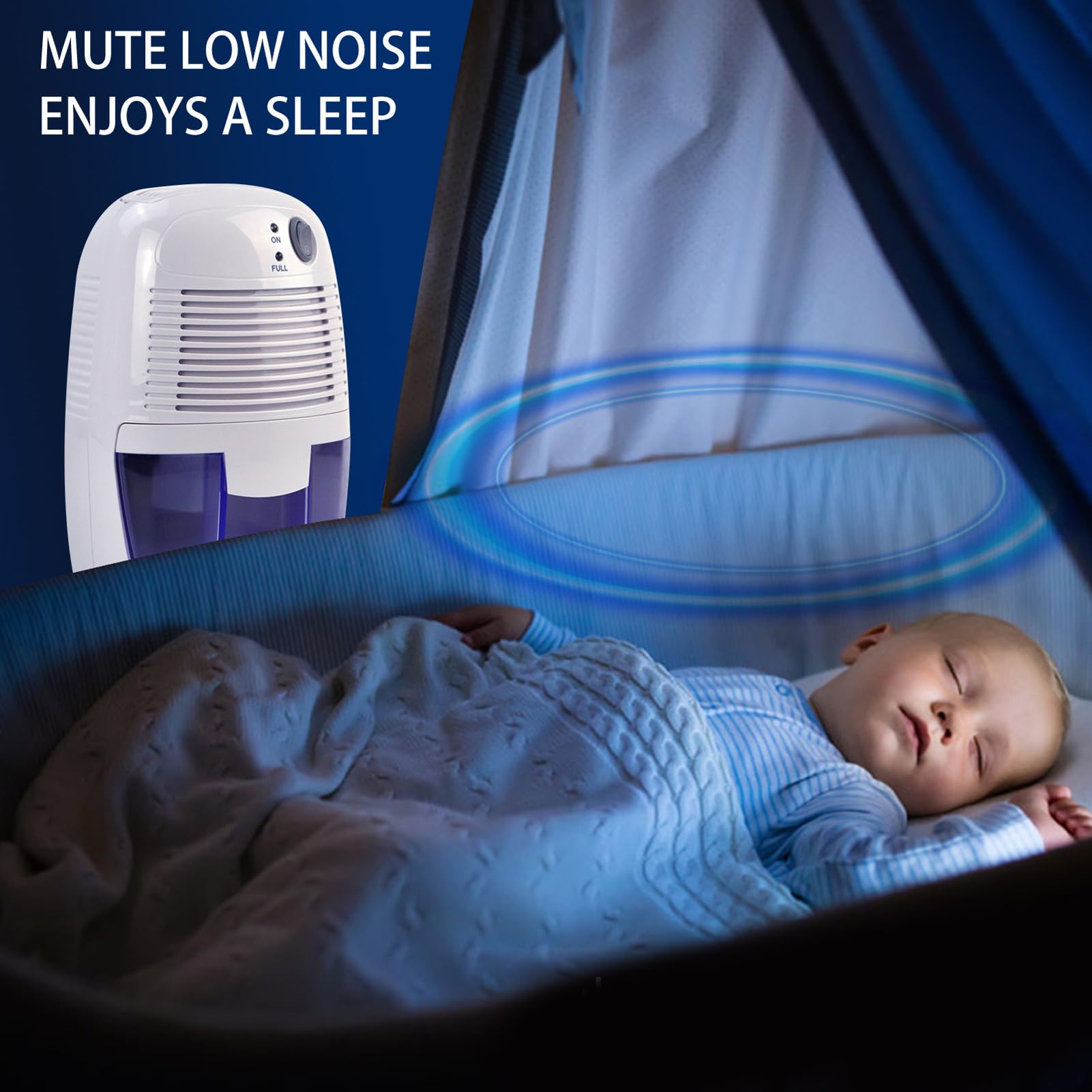 Mini Deumidificatore Efficiente Deumidificatore Silenzioso per Armadio USB da 500 Ml per Casa, Ufficio