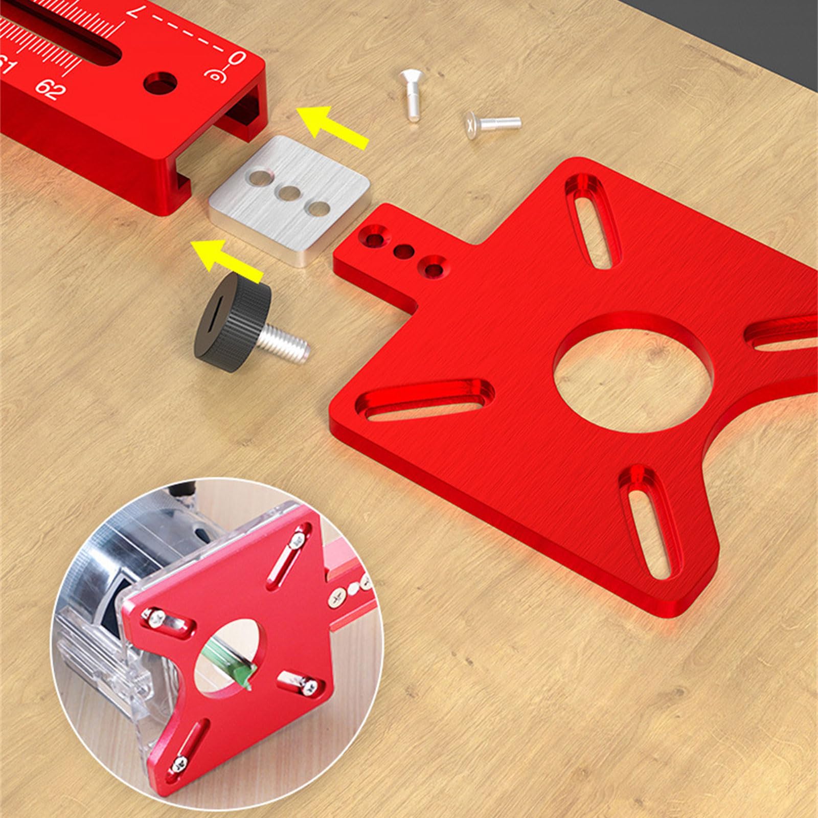 Router Fresatura Scanalature Staffa Fresatura Router Guida Cabinet Hardware Jigs con Centro Automatico Punzonatura Multifunzionale