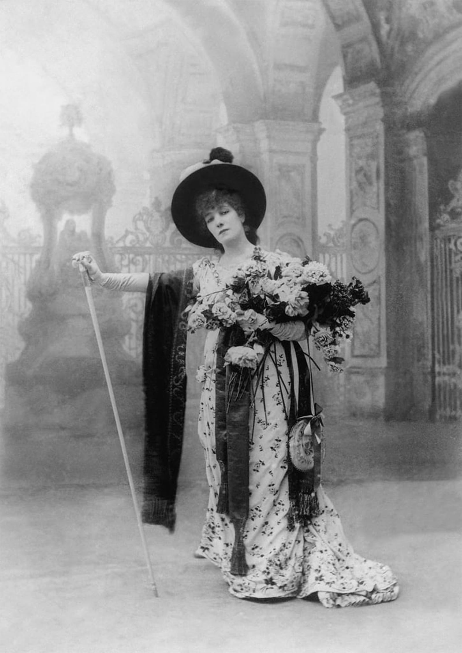Artxlxxbn No Frame Famous Print Painting Colorful Art Print Sarah Bernhardt In The Title Role Of Victorien Sardou Play La Tosca Paris By Nadar Canvas Art Decorations For Home Decor 60X90cm