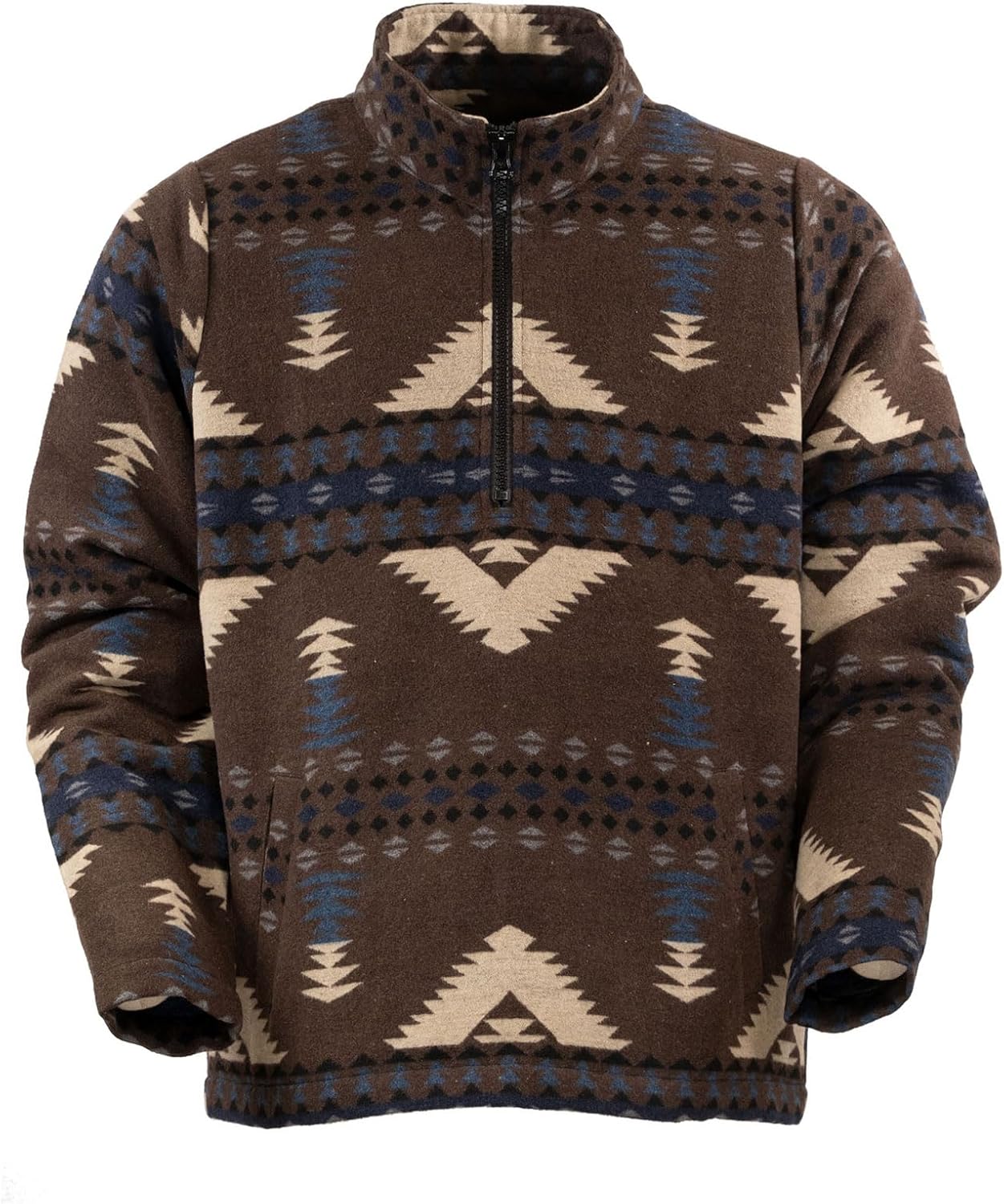 OUTBACK TRADING Men's Charlie Warm Outdoor Casual Active Long-Sleeve Zip Henley with Hip Pockets