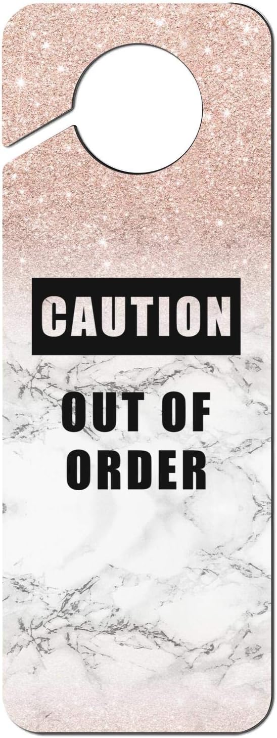 Caution Out of Order Plastic Graphic Door Knob Hanger Sign