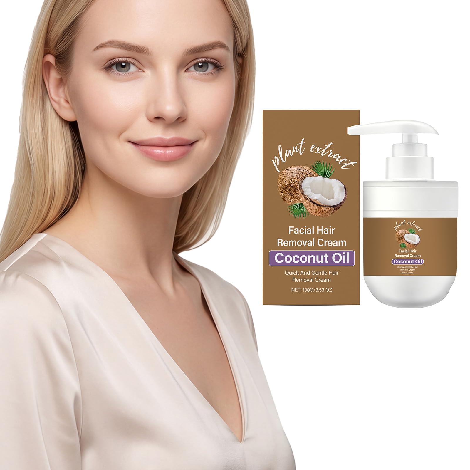 Coconut Oil Crème Dépilatoire Naturelle Visage Résultats Rapides