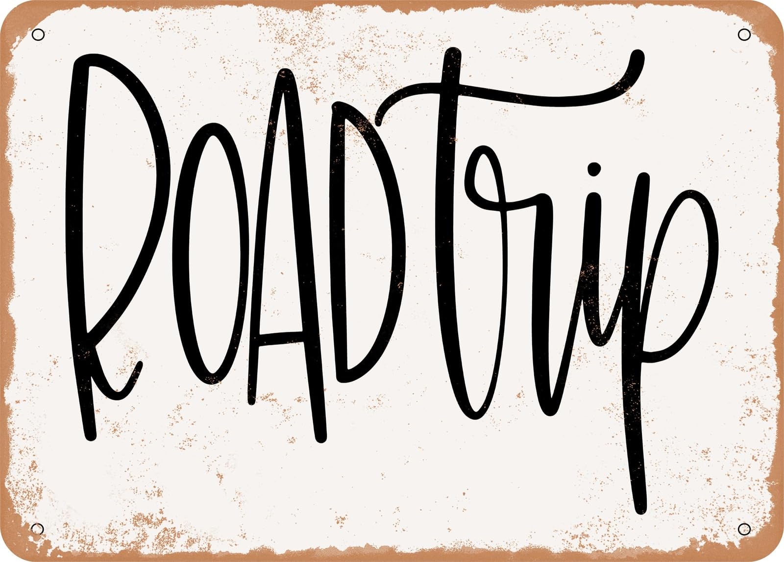 Miaomansenstore Metal Sign - Road Trip - Vintage Look Sign Home Decor