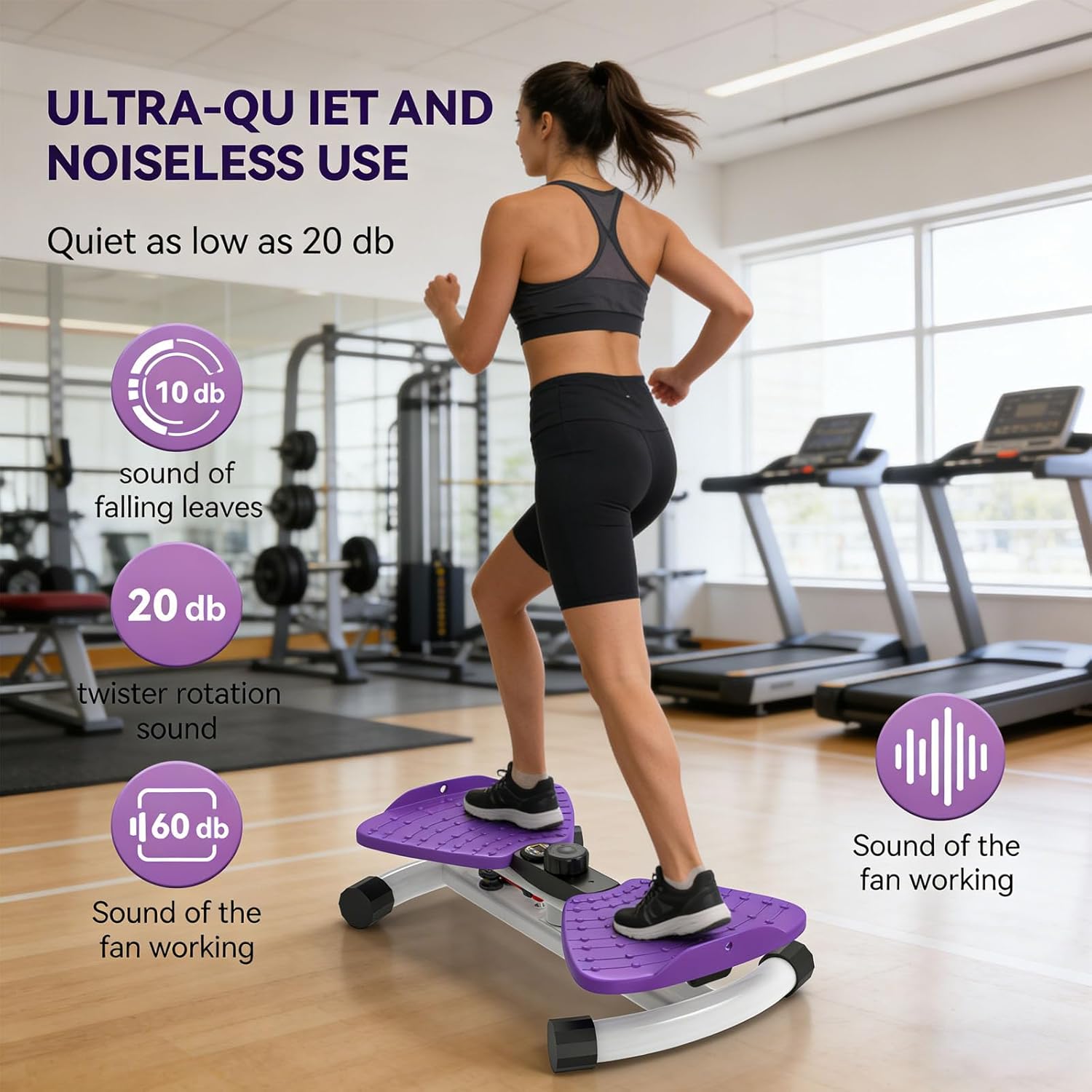 Ab Board Waist Twist Machine, Anti-Slip Ab Twist Board With Smart Led Digital Counter, 300 Lbs Capacity Noiseless Ab Twister Board With Resistance Bands, For Home Gym, Weight Loss & Toning
