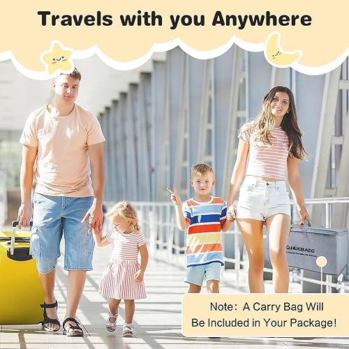 Miniatura 6 de Colchón triple Pack and Play, colchones Pack N Play con espuma viscoelástica de doble cara, colchón plegable para bebé con funda extraíble y bolsa