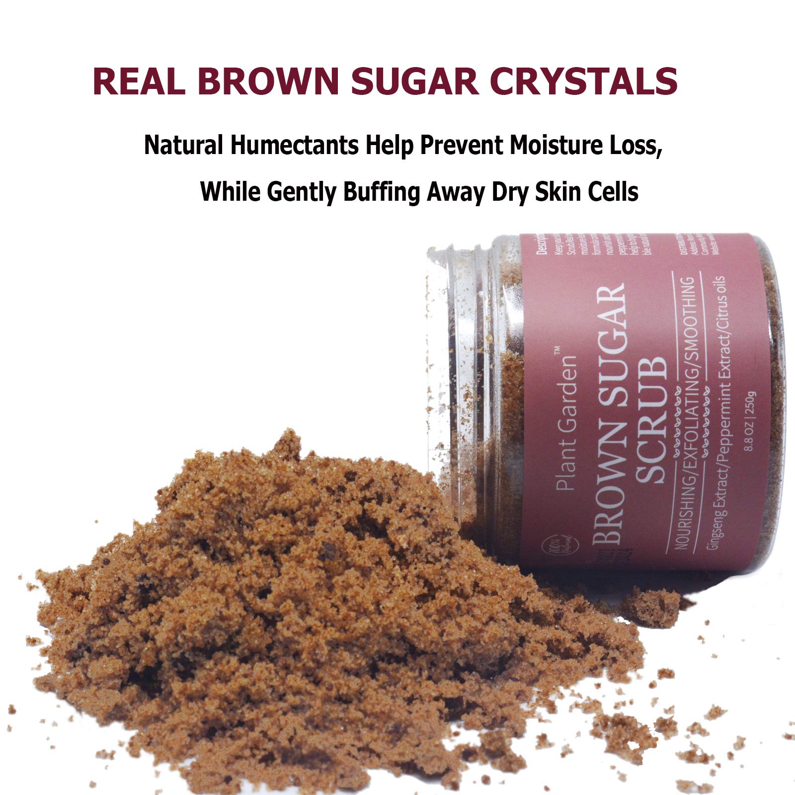 Exfoliating Organic Body Scrub Brown Sugar , Face ,Foot ,Hand ,Anti