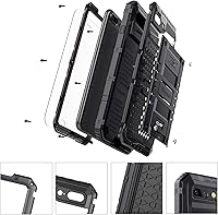 Vista 6 de Mitywah Funda impermeable compatible con iPhone 7 / iPhone 8, resistente y duradera, carcasa protectora de cuerpo completo, protección de pantalla