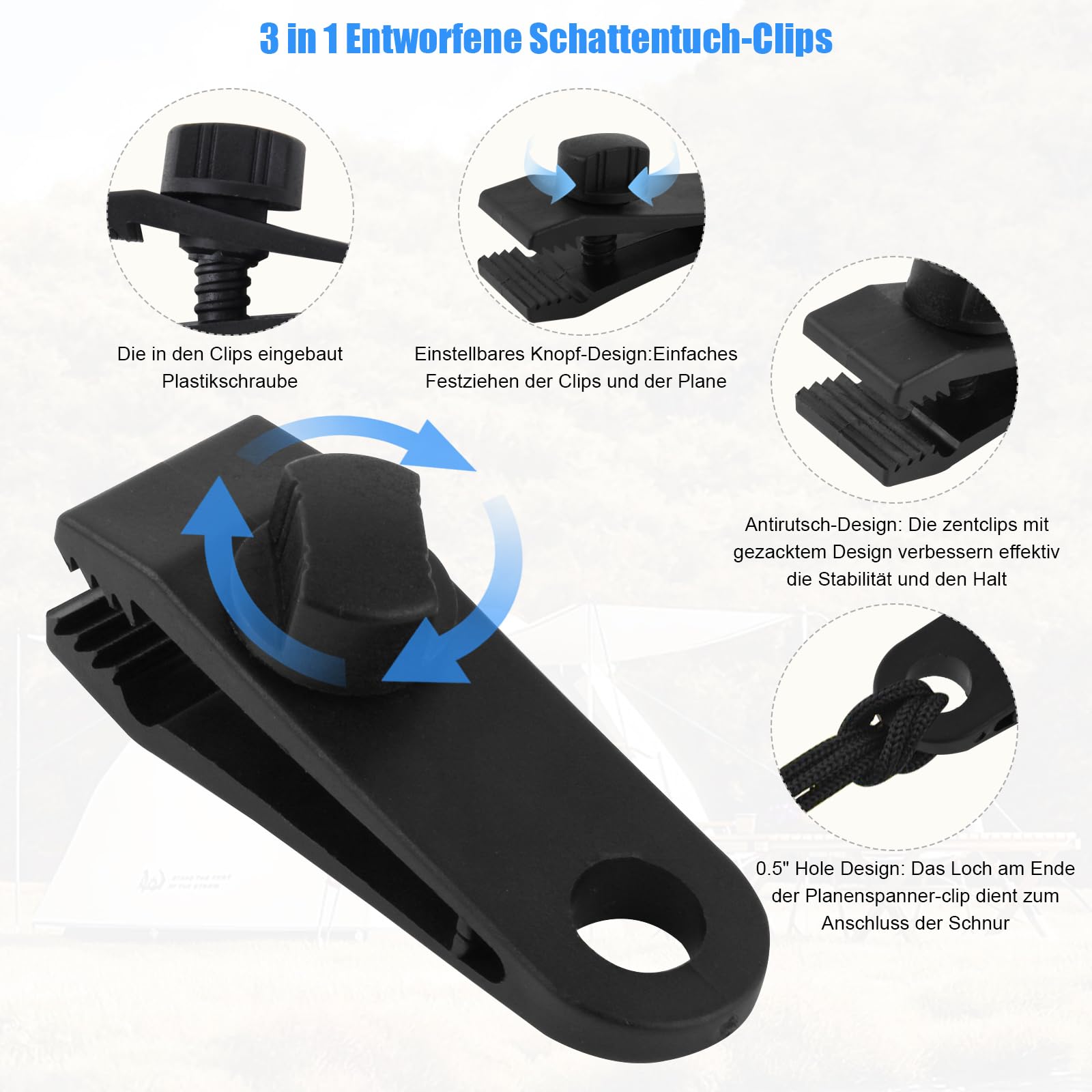 Sterke Tentclips - 10/20/50 Stuks Anti-Wind Clips Voor Tarp, Tent Haken Krokodillen Klemmen Voor Kamperen Sterke Tentclips - 10/20/50 Stuks Anti-Wind Clips Voor Tarp, Tent Haken Krokodillen Klemmen Voor Kamperen
