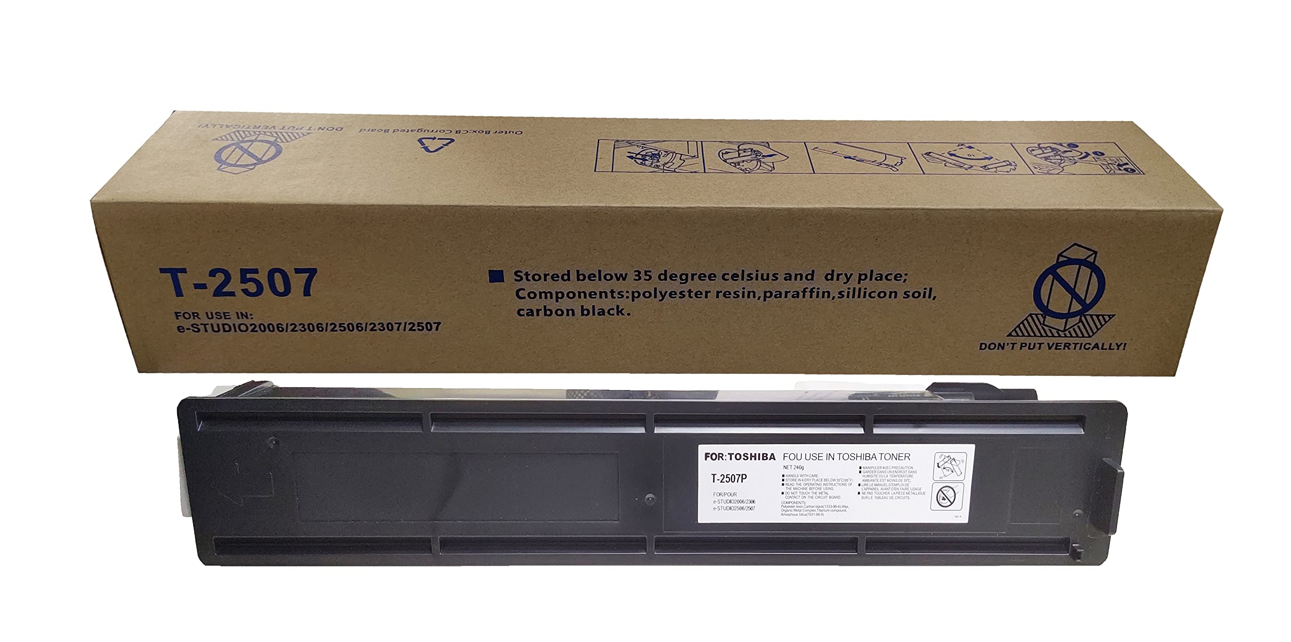 JET TONER T2507/ 2507 Copier Toner Cartridge Compatible for Toshiba e-Studio 2006 e-Studio 2007 e-Studio 2306 e-Studio 2307 e-Studio 2506 e-Studio 2507 Printers Black Ink Cartridge.