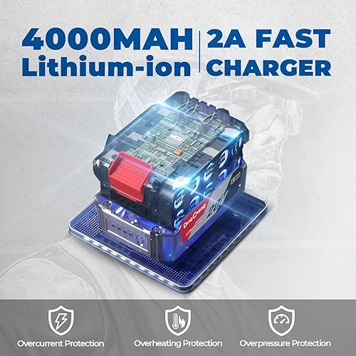 Miniatura 9 de Dong Cheng - Llave de impacto inalámbrica de 20 V sin escobillas, torsión alta de 515 pies-libras, pistola de impacto inalámbrica de 1/2 pulgada