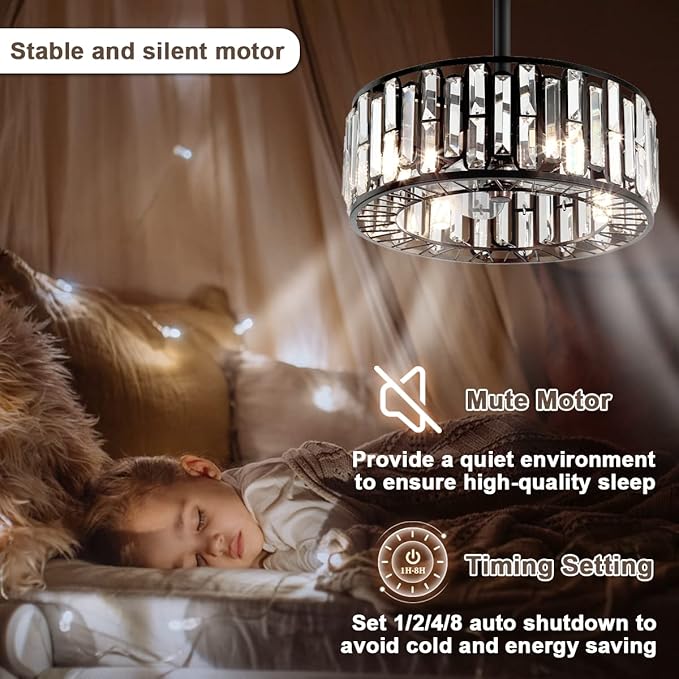 Ventilador de Techo 18" Con Luz y Control Remoto, 3 Velocida miniatura 7