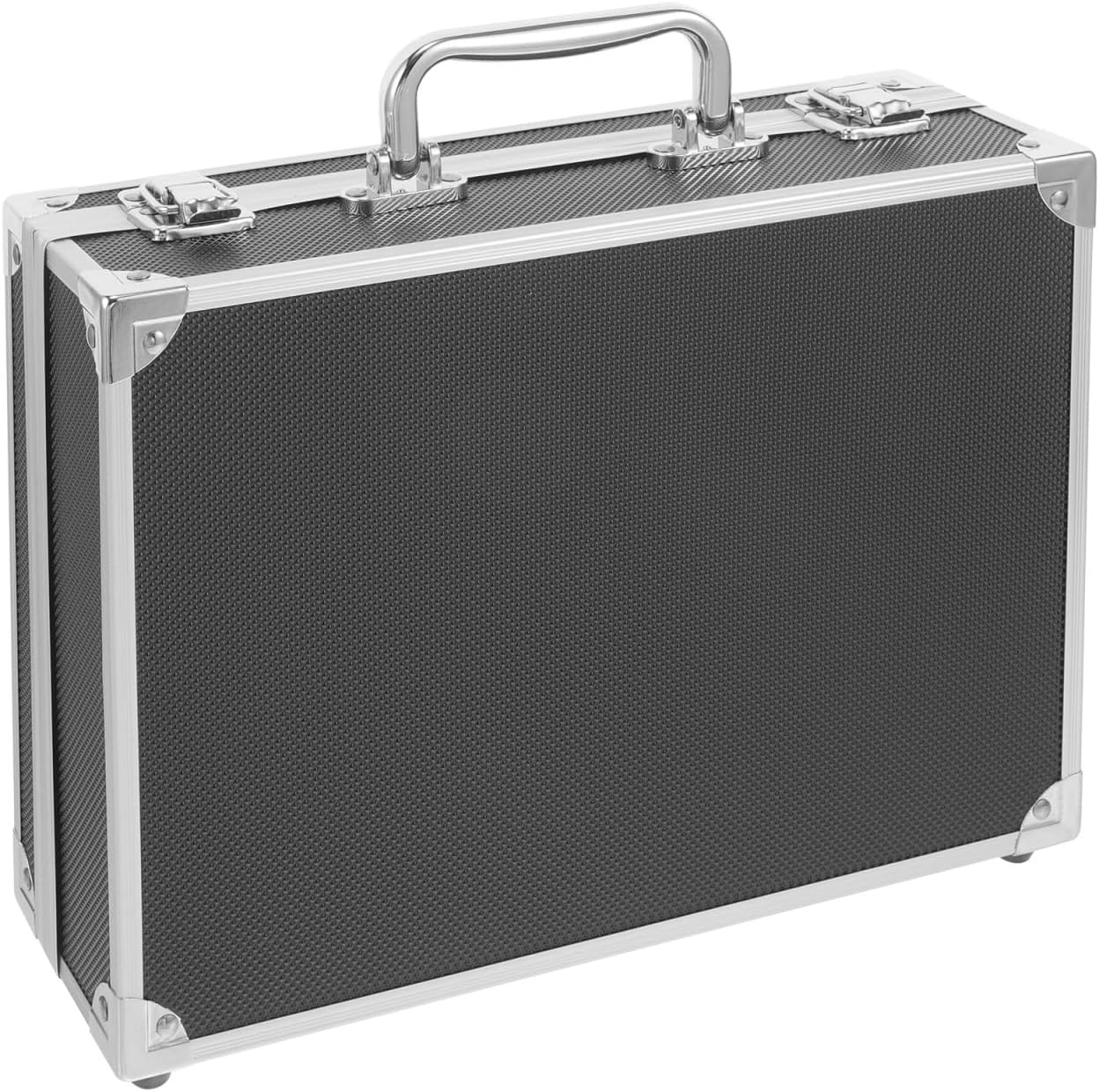 BESTonZON Portable Aluminum Tool Box 11.41 Inch Hand Held Hard Briefcase with Padded Sponge Lining for Tool Storage and Equipment Protection