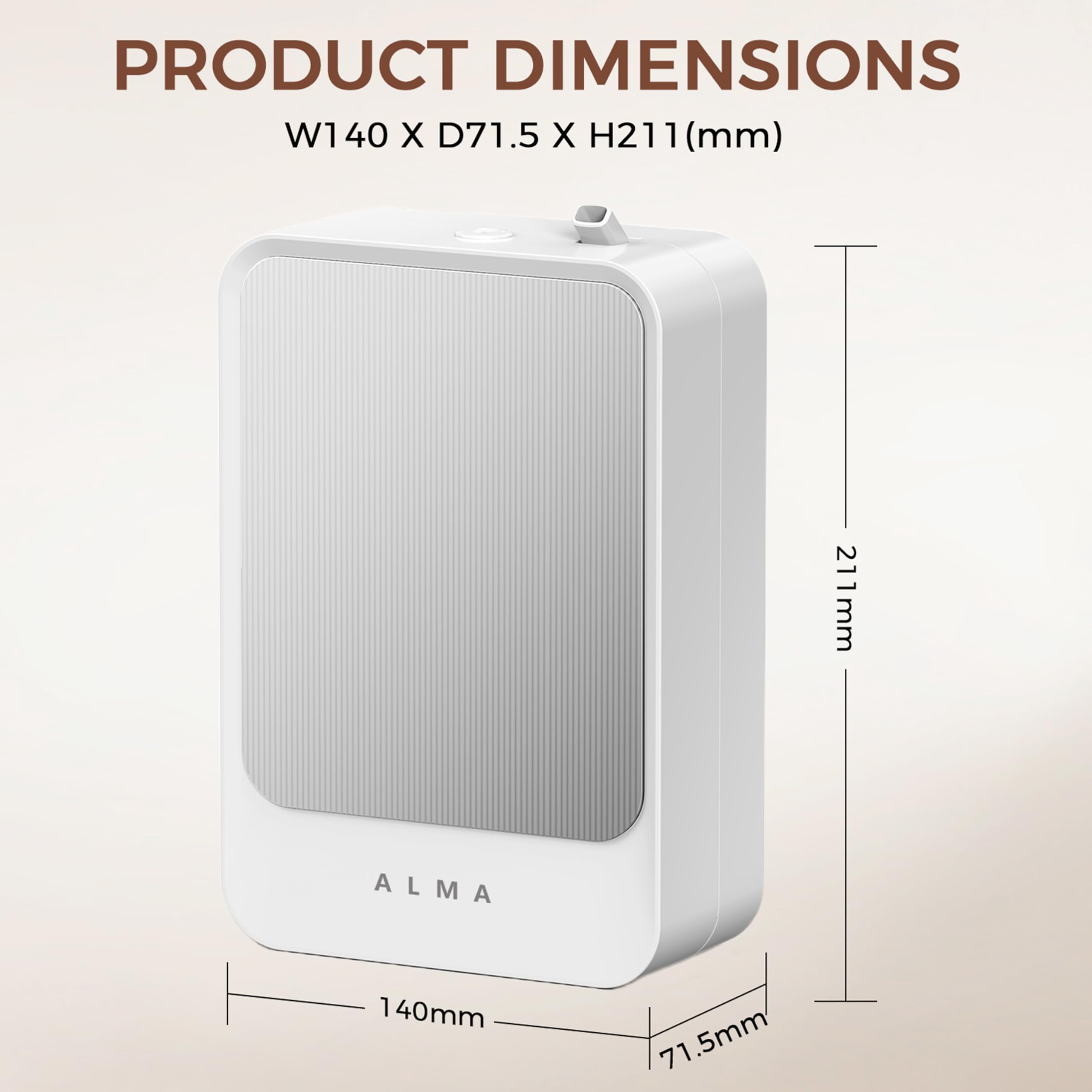 ALMA® Diffusore e Umidificatore di Oli Essenziali – Aromaterapia Ultra-Performante per Grandi Ambienti fino a 200 m² – Tecnologia Silenziosa, Programmazione Intelligente e Design Elegante