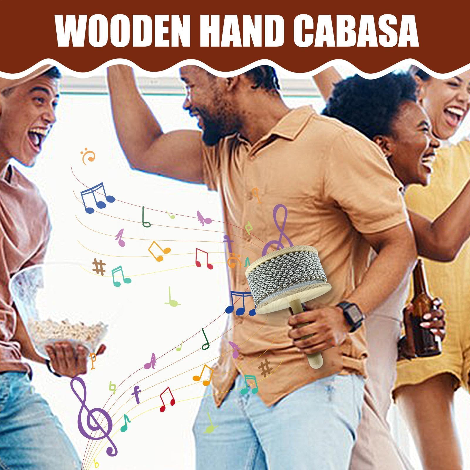 Kabasa Strumento a percussione a mano Kabasa - Percussione Kabasa in legno, strumento Kabasa in legno Agitatore a mano Strumento musicale Kabasa - Agitatore a percussione, Kabasa a mano con manico in