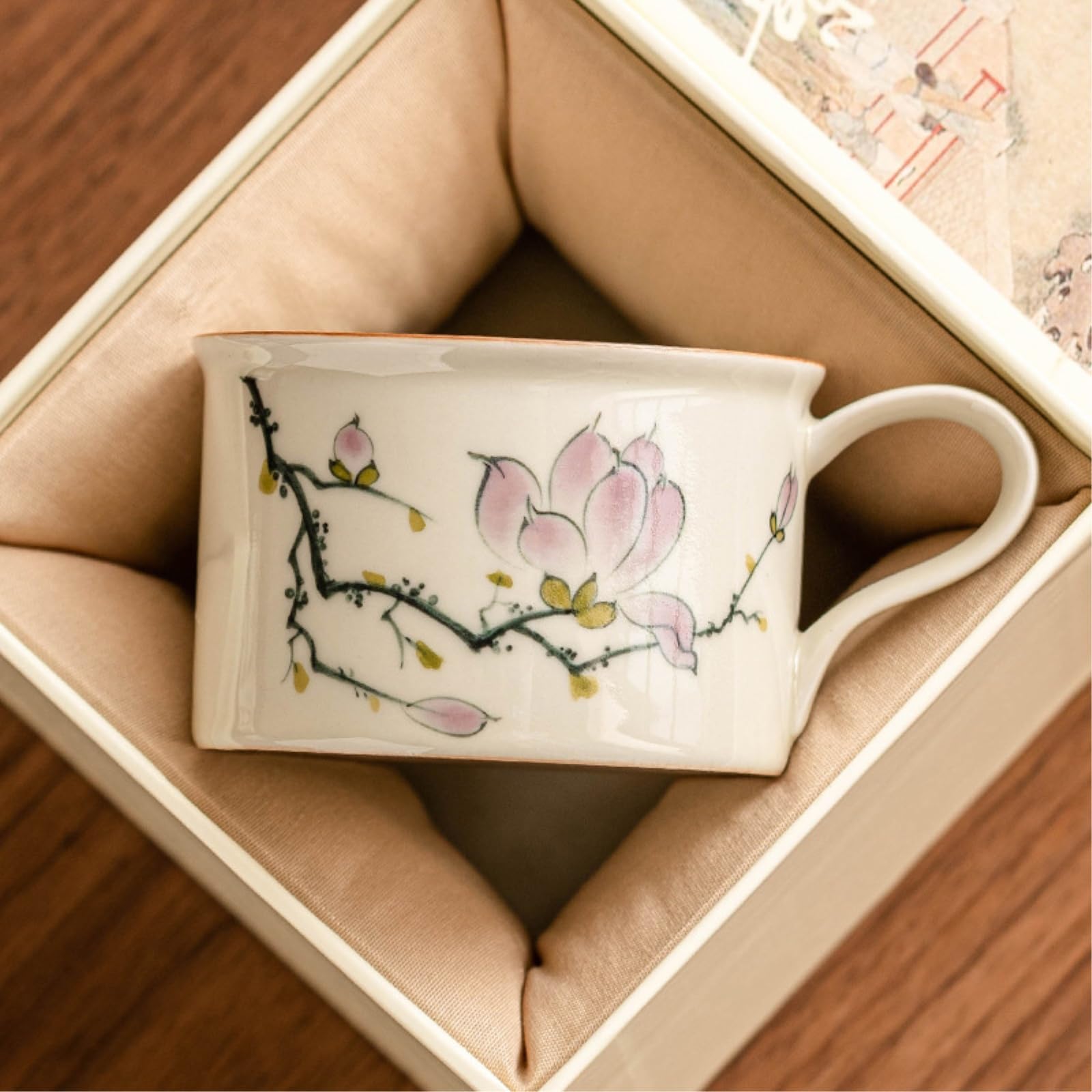 Ceramiczne kubki i spodki 125 ml/113.4 g chiński dom biuro herbaciarnia hospitality-Cup+spodek+łyżka [pudełko] -125 ml