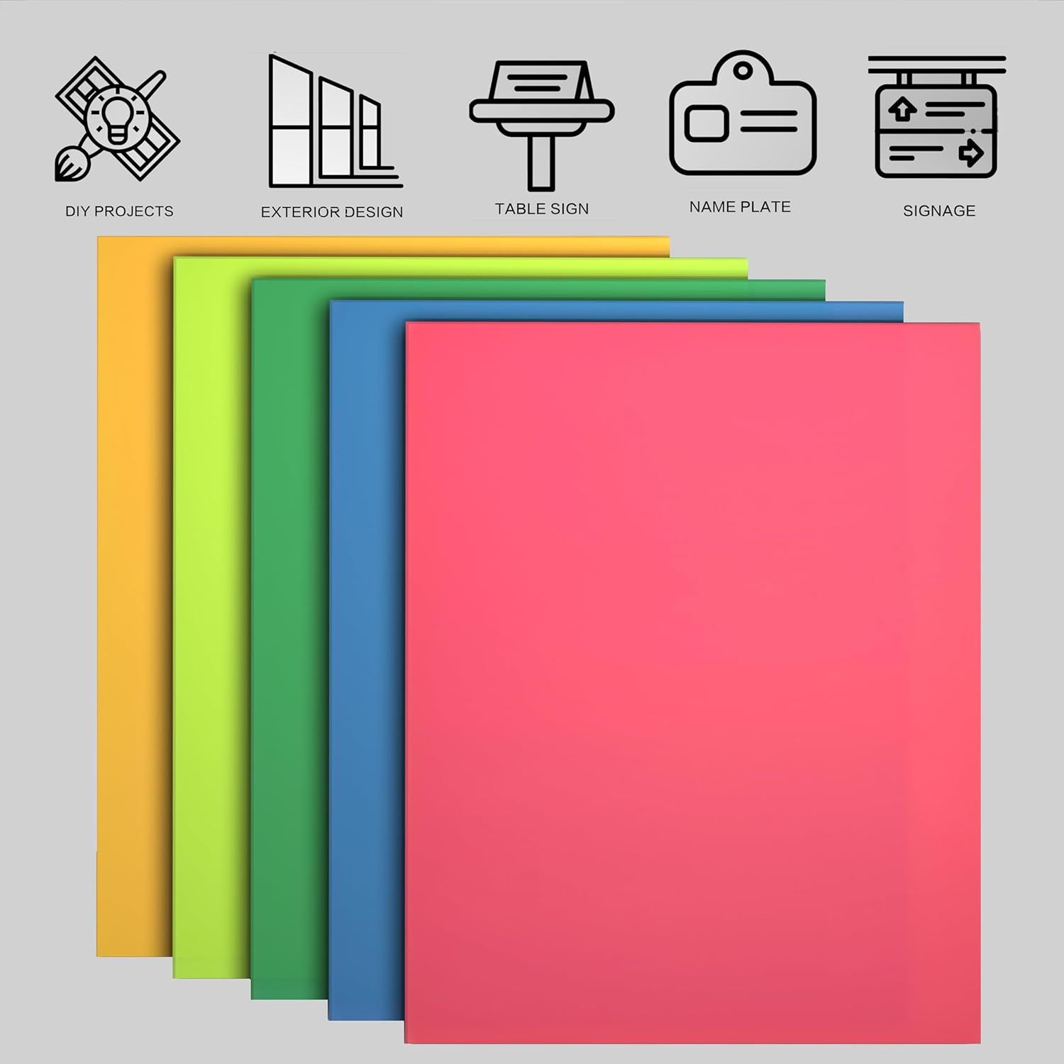 TOEPODO 1/8 Fluorescent Cast Acrylic Sheets Glow in Dark Plexiglass Sheet Panels for Laser Cutting Neon Sign Craft Art Design Festival Decor (12x12 Inch,Neon Green,3 Pack)