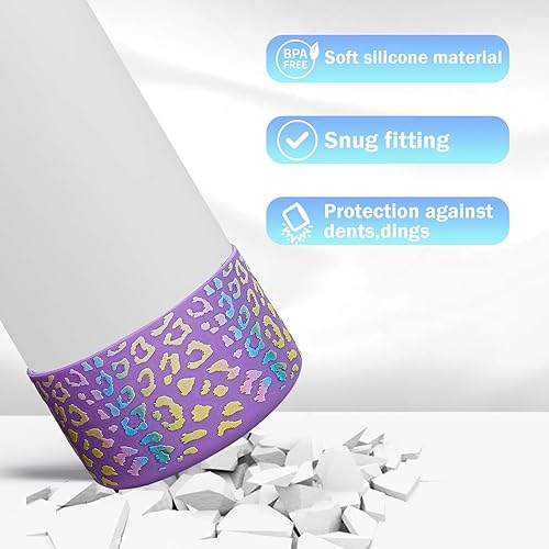Miniatura 6 de Funda protectora de silicona para botella de agua de 12 a 24 onzas para Hydro Flask, simple, Takeya, sin BPA, antideslizante y compatible con vaso