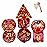 UDIXI 7PCS Polyhedral D&D Dice Set, 7-Die Resin DND Dice Set Axe Design for Role Playing Games as RPG Tabletop Games (Barbarian)