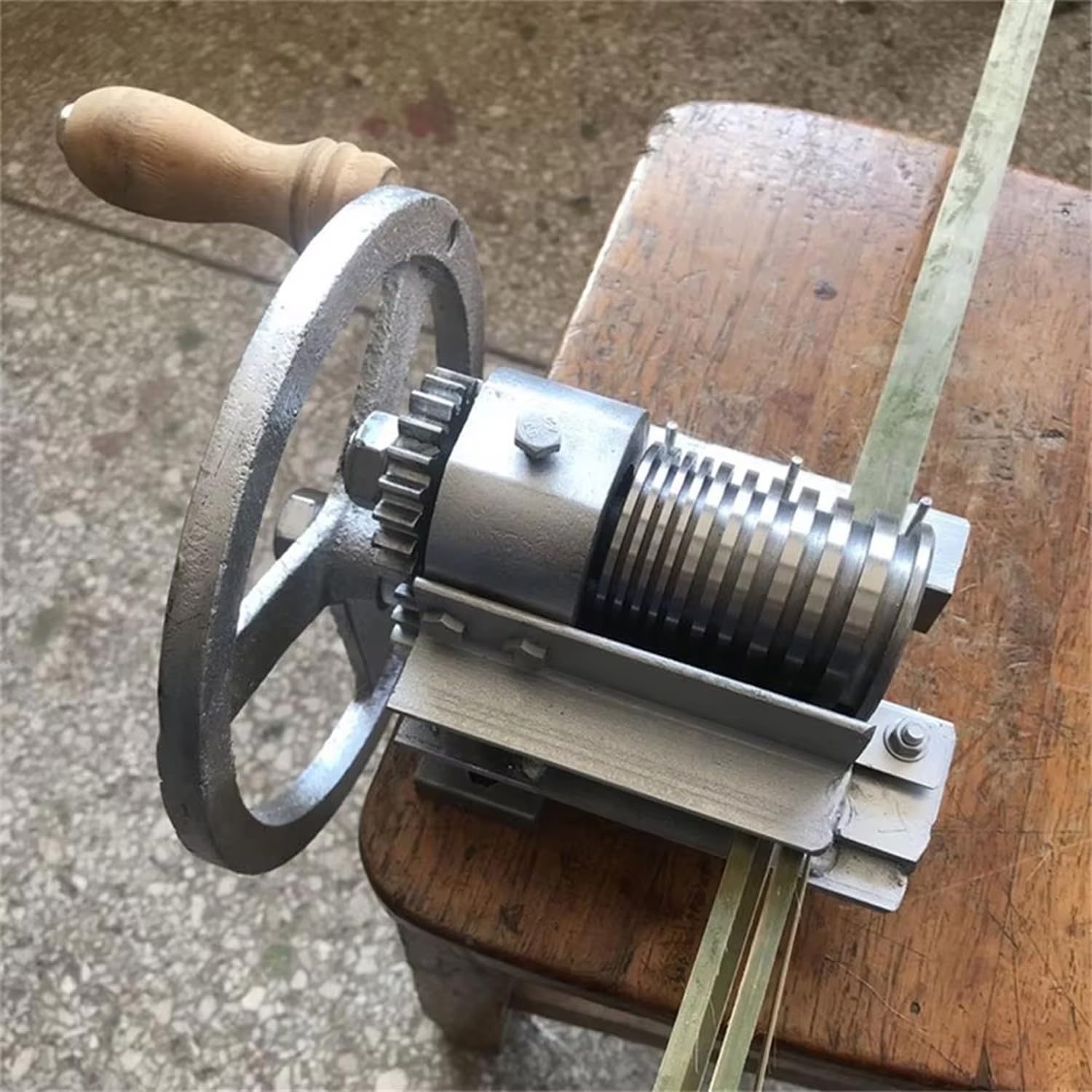 Machine de découpe/pose de bandes de bambou, 2, 3, 4, 5 mm 4 spécifications avec rails de guidage, machine de découpe de bandes de plastique PP, couteau à tréfiler manuel