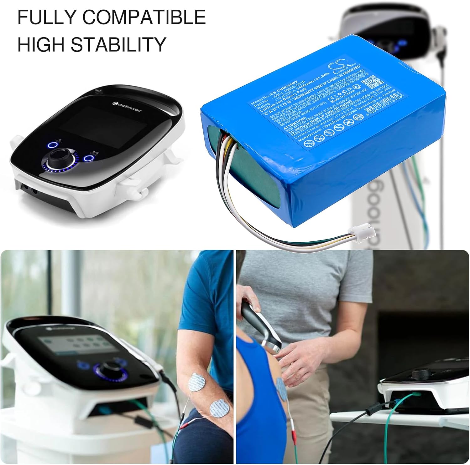 Cameron Sino New 3400mAh Replacement Battery for Intelect Legend 2 Ultrasound, Intelect Mobile 2 Combo, Intelect Mobile 2 Stim, Intelect Mobile 2 Ultrasound, Intelect Transport 2 Combo, Intelect Trans