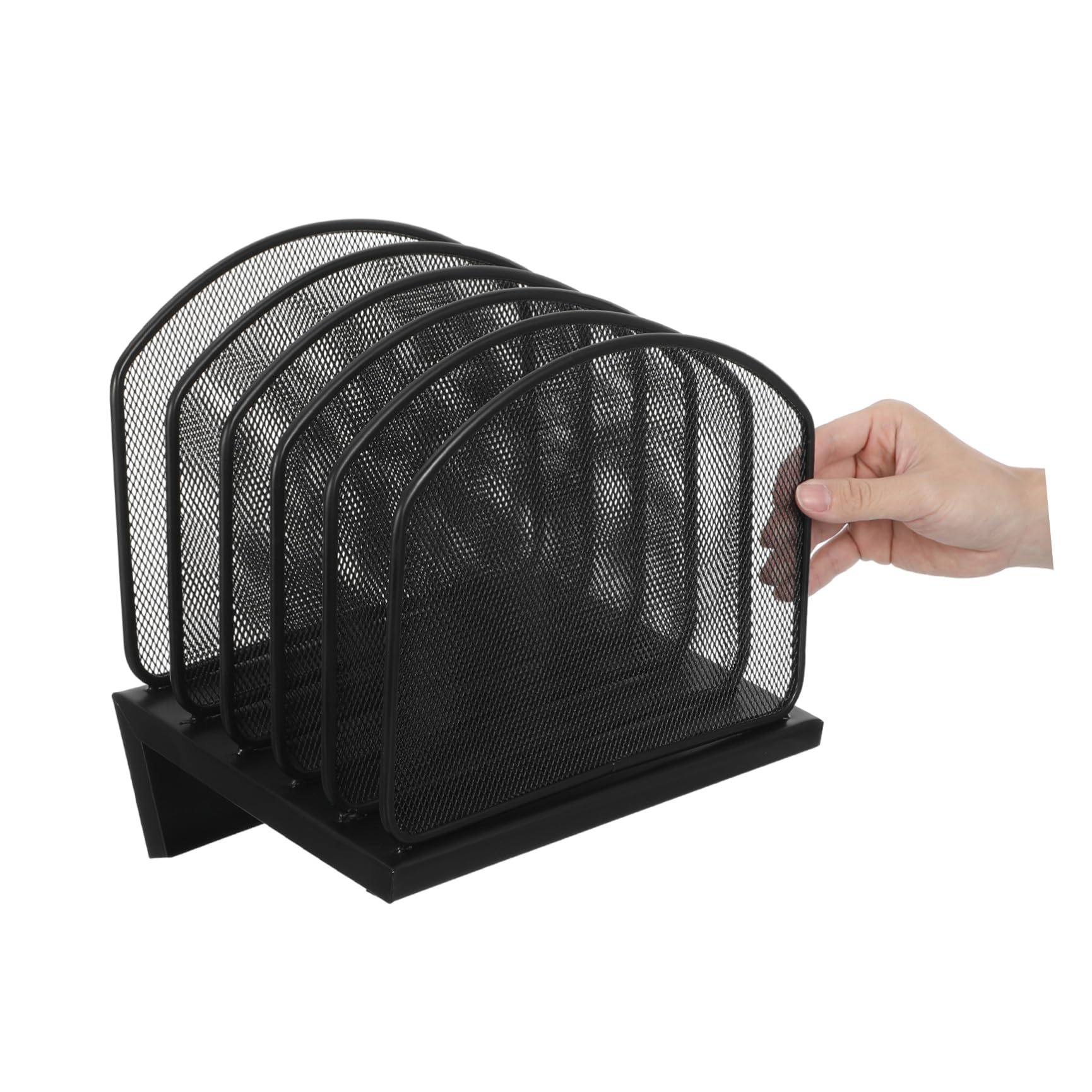 Organizer da Scrivania in Metallo Resistente Porta Documenti Verticale Multi-scomparto Portapenne e Raccoglitori per Ufficio e Studio Leggero e Facile da Spostare