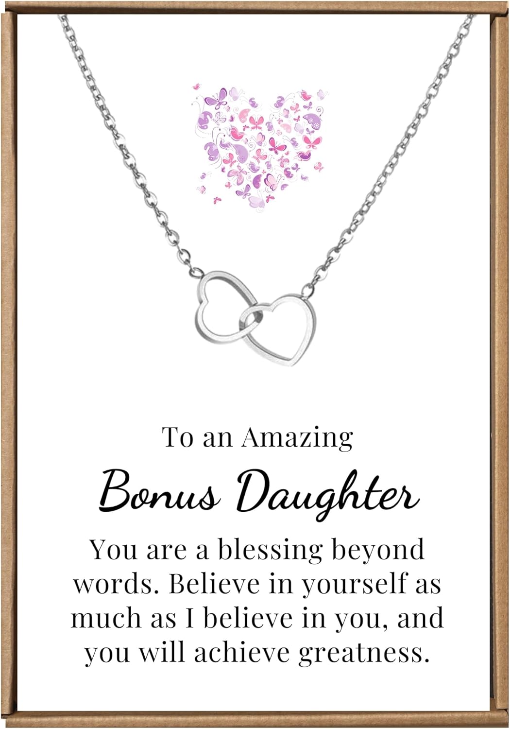 VIY Personal Card Bonus daughter gifts, Stepdaughter necklace, Step daughter gifts from stepmom