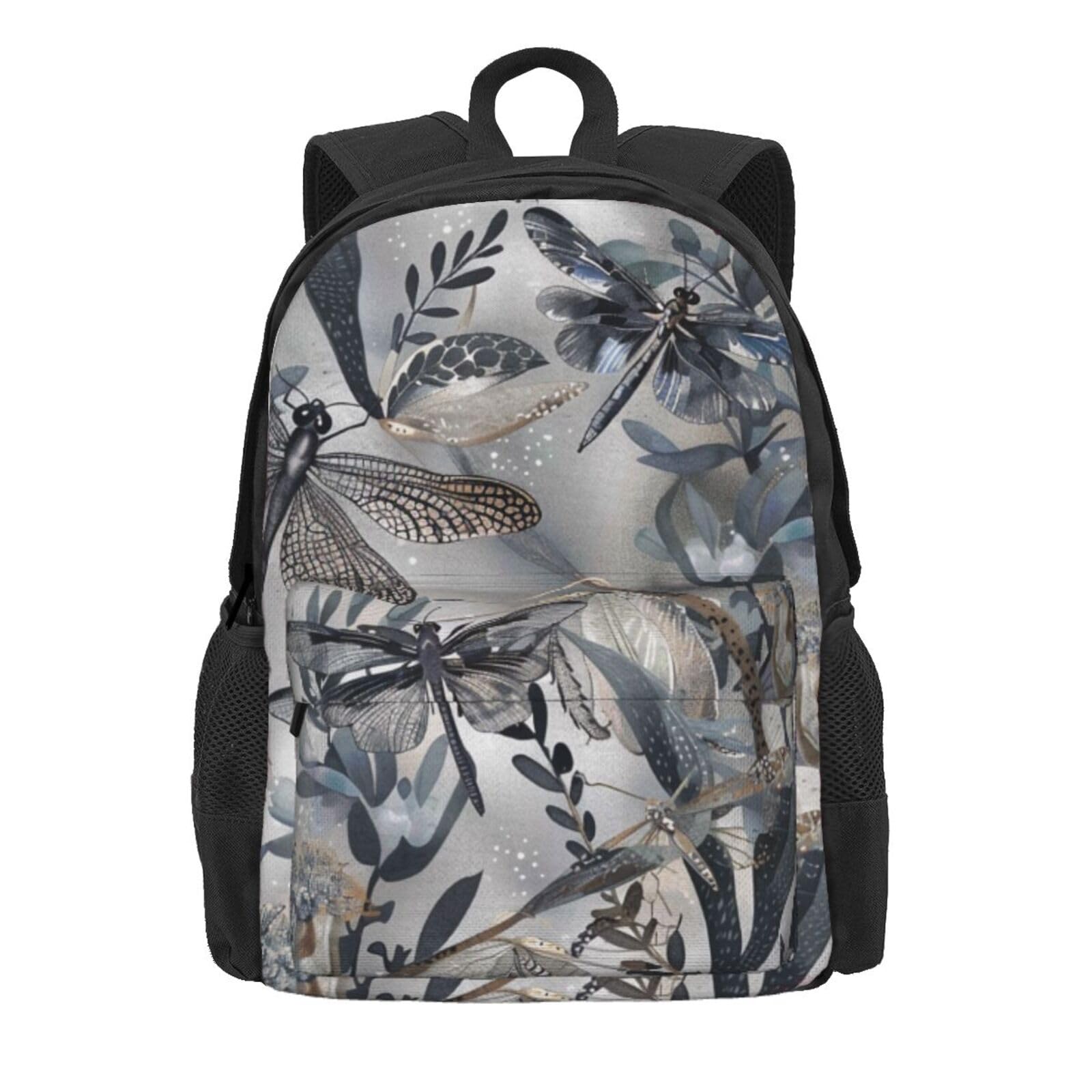 Zaino con stampa artistica gotica di rose di grande capacità, zaino per computer portatile con scomparto per laptop, zaino da scuola zaino da viaggio per scuola, lavoro, escursionismo