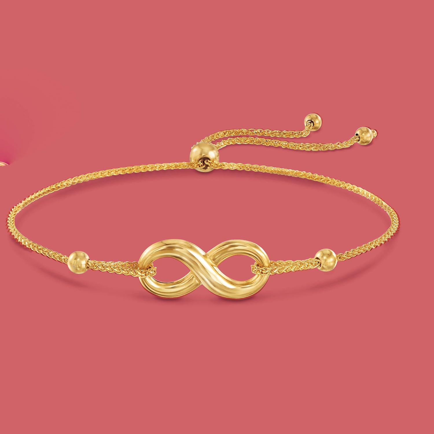 Ross-Simons 14kt Yellow Gold Infinity Symbol Bolo Bracelet